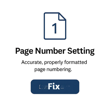Page Number Settings