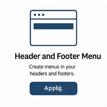 Header and Footer Menu