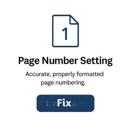 Page Number Settings
