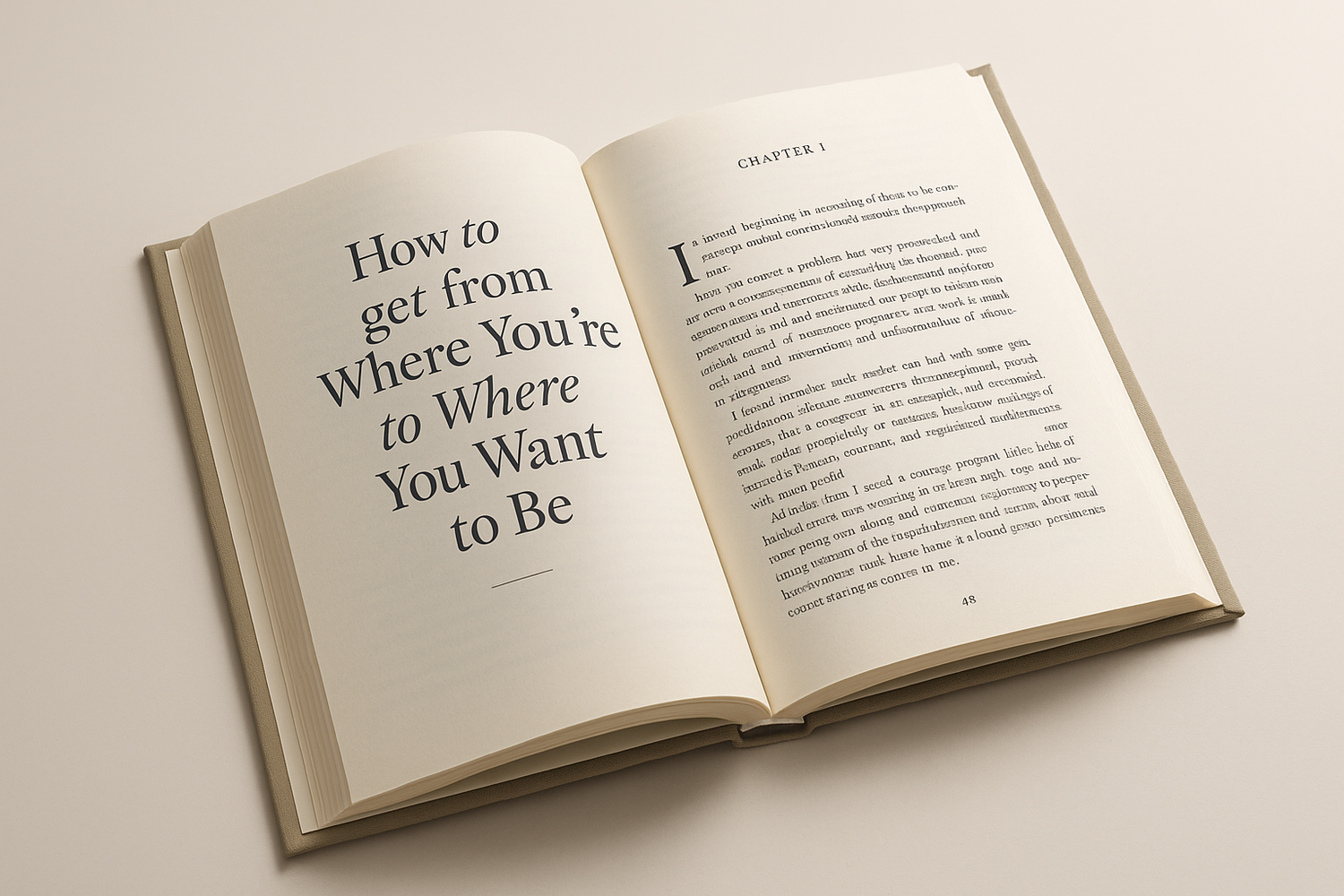use this as the tittle How to get from where you're to where you want to be